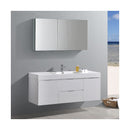 Valencia 60" Wall Mounted Single Basin Vanity Set with Cabinet, Acrylic Vanity Top, and Medicine Cabinet - image 10