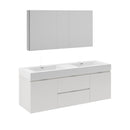 Valencia 60" Wall Mounted Double Basin Vanity Set with Cabinet, Acrylic Vanity Top, and Medicine Cabinet - image 11