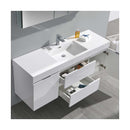 Valencia 60" Wall Mounted Single Basin Vanity Set with Cabinet, Acrylic Vanity Top, and Medicine Cabinet - image 13
