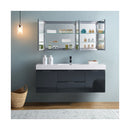Valencia 60" Wall Mounted Single Basin Vanity Set with Cabinet, Acrylic Vanity Top, and Medicine Cabinet - image 4