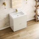 Valencia 30" Free Standing Single Basin Vanity Set with Cabinet, Acrylic Vanity Top, and Medicine Cabinet - image 4