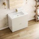 Valencia 36" Free Standing Single Basin Vanity Set with Cabinet, Acrylic Vanity Top, and Medicine Cabinet - image 4