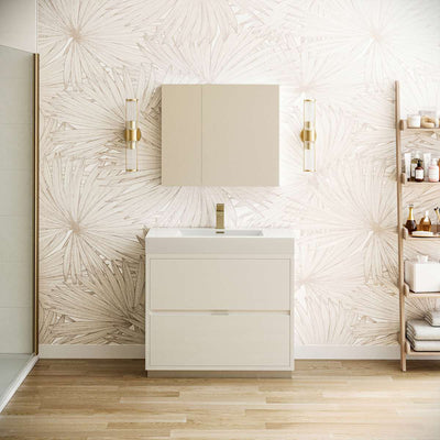 Valencia 36" Free Standing Single Basin Vanity Set with Cabinet, Acrylic Vanity Top, and Medicine Cabinet - image 1