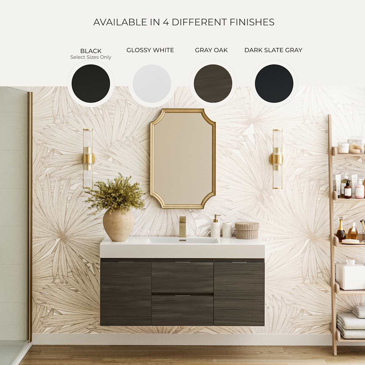Valencia 48" Free Standing Single Basin Vanity Set with Cabinet, Acrylic Vanity Top, and Medicine Cabinet - image 7