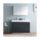 Valencia 48" Free Standing Double Basin Vanity Set with Cabinet, Acrylic Vanity Top, and Medicine Cabinet - image 3