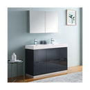 Valencia 48" Free Standing Double Basin Vanity Set with Cabinet, Acrylic Vanity Top, and Medicine Cabinet - image 2