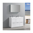 Valencia 48" Free Standing Double Basin Vanity Set with Cabinet, Acrylic Vanity Top, and Medicine Cabinet - image 10