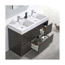Valencia 48" Free Standing Double Basin Vanity Set with Cabinet, Acrylic Vanity Top, and Medicine Cabinet - image 9