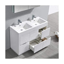 Valencia 48" Free Standing Double Basin Vanity Set with Cabinet, Acrylic Vanity Top, and Medicine Cabinet - image 13