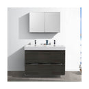 Valencia 48" Free Standing Double Basin Vanity Set with Cabinet, Acrylic Vanity Top, and Medicine Cabinet - image 8