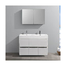 Valencia 48" Free Standing Double Basin Vanity Set with Cabinet, Acrylic Vanity Top, and Medicine Cabinet - image 12