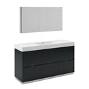 Valencia 60" Free Standing Single Basin Vanity Set with Cabinet, Acrylic Vanity Top, and Medicine Cabinet - image 2