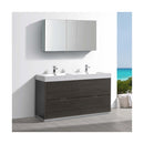 Valencia 60" Free Standing Double Basin Vanity Set with Cabinet, Acrylic Vanity Top, and Medicine Cabinet - image 6