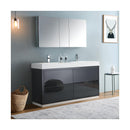 Valencia 60" Free Standing Double Basin Vanity Set with Cabinet, Acrylic Vanity Top, and Medicine Cabinet - image 2