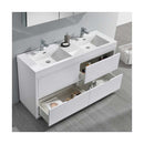 Valencia 60" Free Standing Double Basin Vanity Set with Cabinet, Acrylic Vanity Top, and Medicine Cabinet - image 13