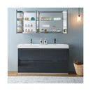 Valencia 60" Free Standing Double Basin Vanity Set with Cabinet, Acrylic Vanity Top, and Medicine Cabinet - image 4