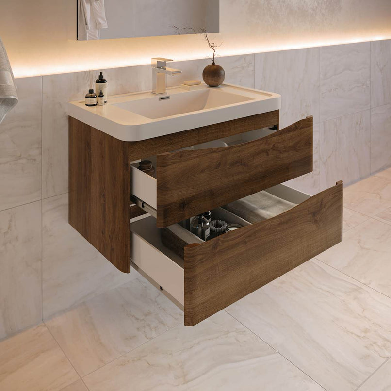 Tuscany 32" Wall Mounted Single Basin Vanity Set with Cabinet, Acrylic Vanity Top, and Medicine Cabinet - image 3