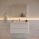 Tuscany 36" Wall Mounted Single Basin Vanity Set with Cabinet, Acrylic Vanity Top, and Medicine Cabinet - image 1