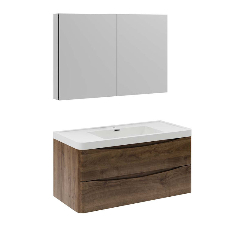 Tuscany 40" Wall Mounted Single Basin Vanity Set with Cabinet, Acrylic Vanity Top, and Medicine Cabinet - image 2