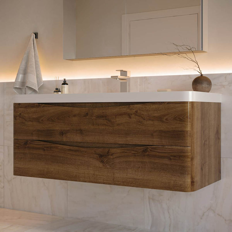 Tuscany 48" Wall Mounted Single Basin Vanity Set with Cabinet, Acrylic Vanity Top, and Medicine Cabinet - image 5