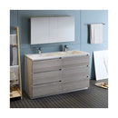 Lazzaro 60" Free Standing Double Basin Vanity Set with Cabinet, Acrylic Vanity Top, and Medicine Cabinet - image 3