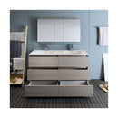 Lazzaro 60" Free Standing Double Basin Vanity Set with Cabinet, Acrylic Vanity Top, and Medicine Cabinet - image 10