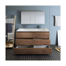 Lazzaro 60" Free Standing Double Basin Vanity Set with Cabinet, Acrylic Vanity Top, and Medicine Cabinet - image 11