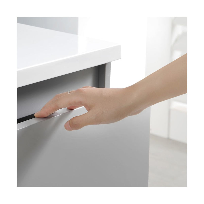 Lazzaro 84" Free Standing Double Basin Vanity Set with Cabinet, Acrylic Vanity Top, and Medicine Cabinet - image 14