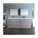 Lazzaro 84" Free Standing Double Basin Vanity Set with Cabinet, Acrylic Vanity Top, and Medicine Cabinet - image 19