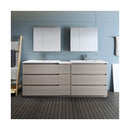 Lazzaro 84" Free Standing Double Basin Vanity Set with Cabinet, Acrylic Vanity Top, and Medicine Cabinet - image 20