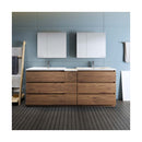 Lazzaro 84" Free Standing Double Basin Vanity Set with Cabinet, Acrylic Vanity Top, and Medicine Cabinet - image 21