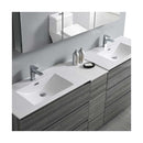 Lazzaro 84" Free Standing Double Basin Vanity Set with Cabinet, Acrylic Vanity Top, and Medicine Cabinet - image 27
