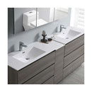 Lazzaro 84" Free Standing Double Basin Vanity Set with Cabinet, Acrylic Vanity Top, and Medicine Cabinet - image 28