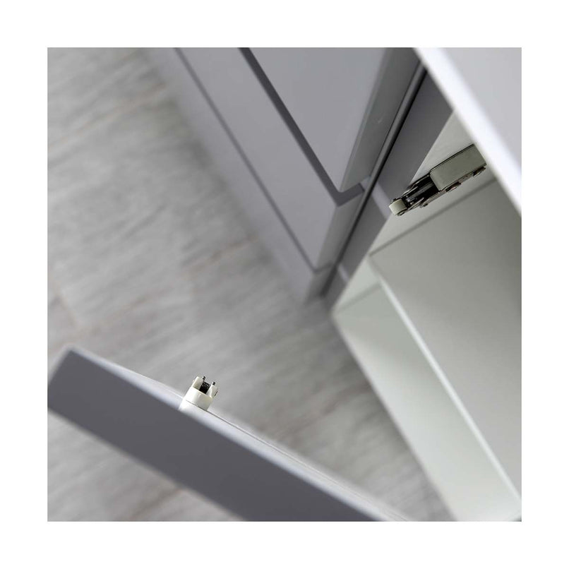 Lazzaro 84" Free Standing Double Basin Vanity Set with Cabinet, Acrylic Vanity Top, and Medicine Cabinet - image 38