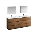 Lazzaro 84" Free Standing Double Basin Vanity Set with Cabinet, Acrylic Vanity Top, and Medicine Cabinet - image 1