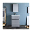 Lazzaro 24" Free Standing Single Basin Vanity Set with Cabinet, Acrylic Vanity Top, and Medicine Cabinet - image 2