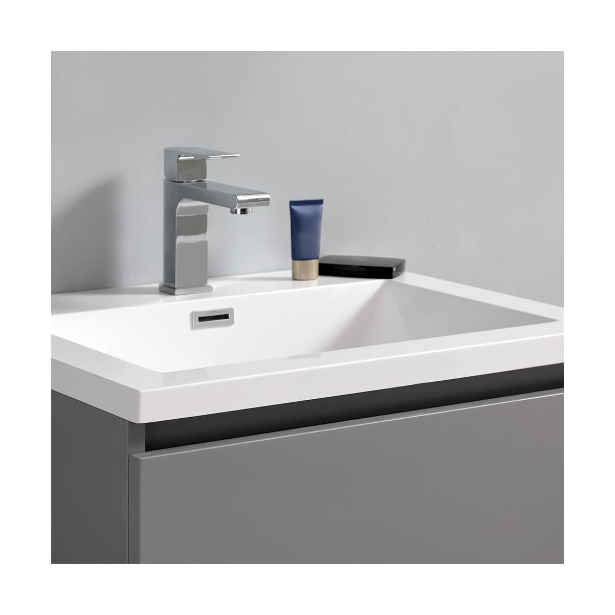 Lazzaro 24" Free Standing Single Basin Vanity Set with Cabinet, Acrylic Vanity Top, and Medicine Cabinet - image 6