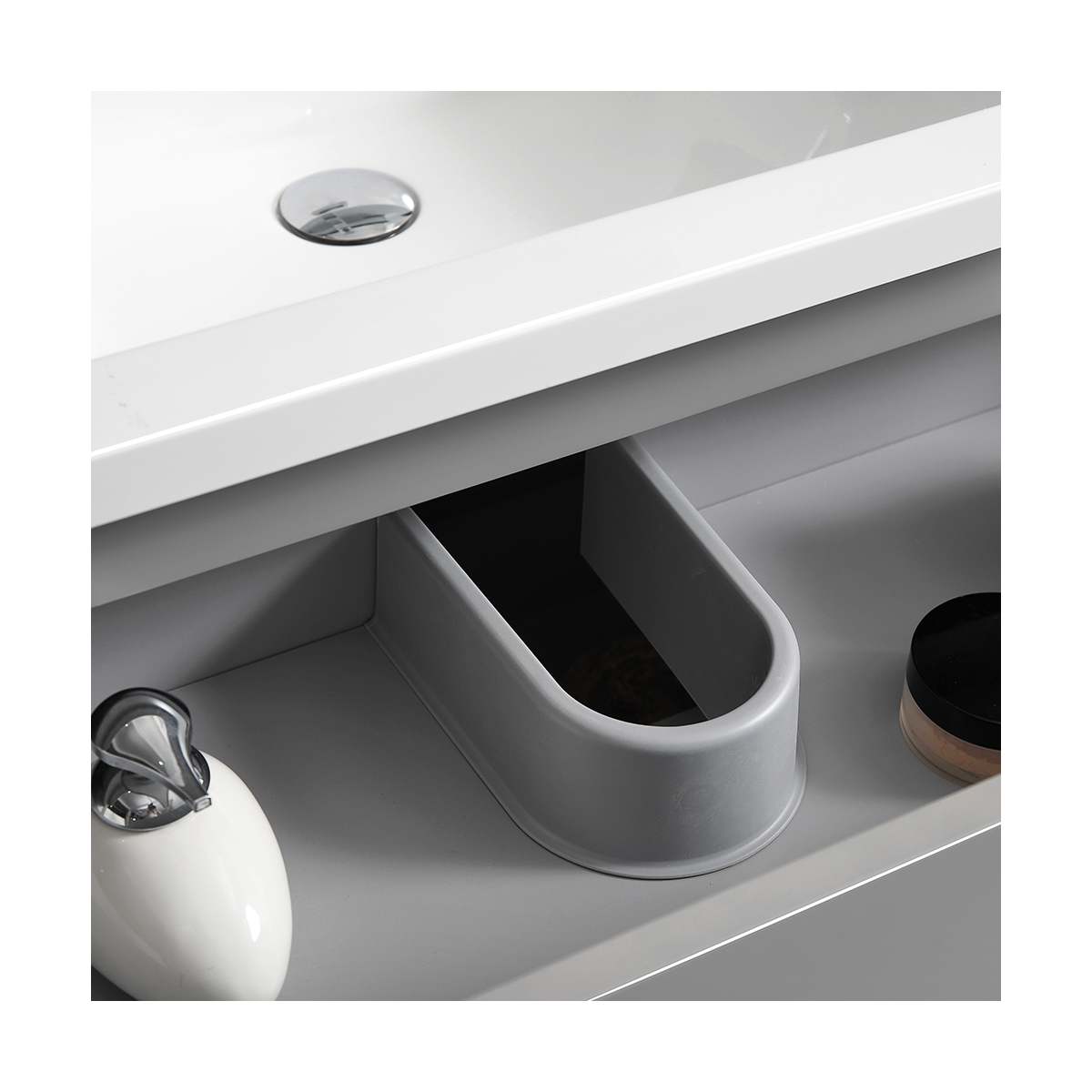 Lazzaro 24" Free Standing Single Basin Vanity Set with Cabinet, Acrylic Vanity Top, and Medicine Cabinet