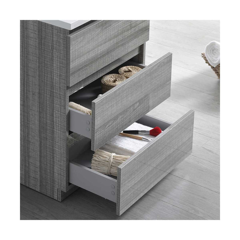 Lazzaro 24" Free Standing Single Basin Vanity Set with Cabinet, Acrylic Vanity Top, and Medicine Cabinet - image 12