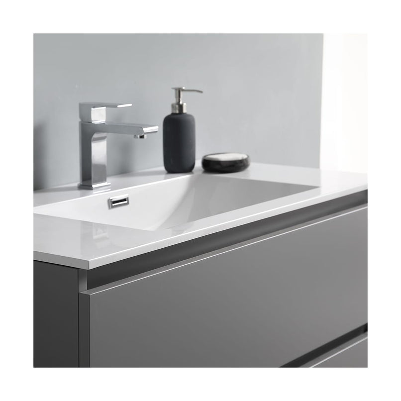 Lazzaro 36" Free Standing Single Basin Vanity Set with Cabinet, Acrylic Vanity Top, and Medicine Cabinet - image 7