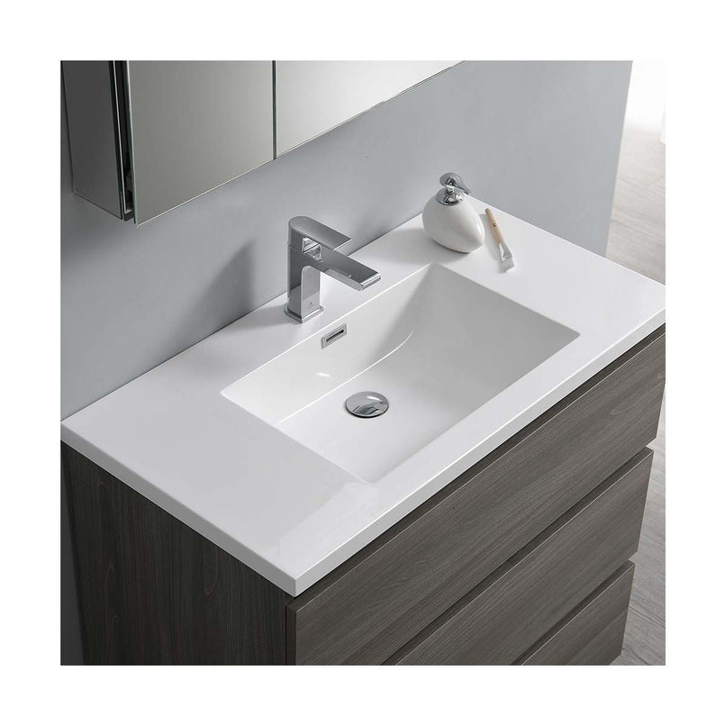 Lazzaro 36" Free Standing Single Basin Vanity Set with Cabinet, Acrylic Vanity Top, and Medicine Cabinet - image 20