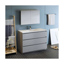 Lazzaro 48" Free Standing Single Basin Vanity Set with Cabinet, Acrylic Vanity Top, and Medicine Cabinet - image 2