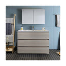 Lazzaro 48" Free Standing Single Basin Vanity Set with Cabinet, Acrylic Vanity Top, and Medicine Cabinet - image 18
