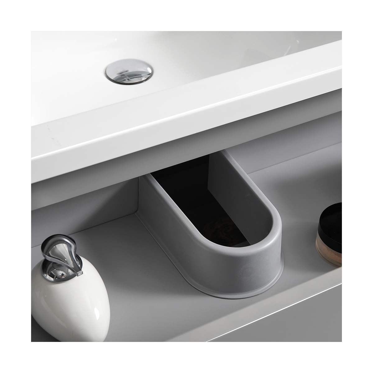 Lazzaro 60" Free Standing Single Basin Vanity Set with Cabinet, Acrylic Vanity Top, and Medicine Cabinet