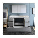 Lazzaro 60" Free Standing Single Basin Vanity Set with Cabinet, Acrylic Vanity Top, and Medicine Cabinet - image 15