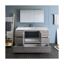Lazzaro 60" Free Standing Single Basin Vanity Set with Cabinet, Acrylic Vanity Top, and Medicine Cabinet - image 16