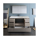Lazzaro 60" Free Standing Single Basin Vanity Set with Cabinet, Acrylic Vanity Top, and Medicine Cabinet - image 17