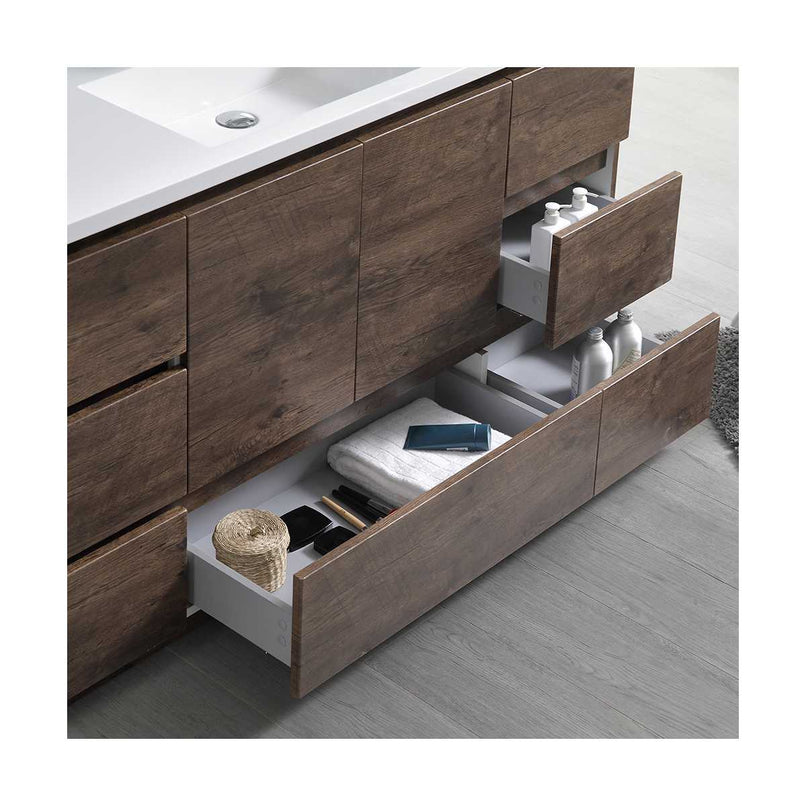 Lazzaro 60" Free Standing Single Basin Vanity Set with Cabinet, Acrylic Vanity Top, and Medicine Cabinet - image 26