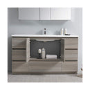 Lazzaro 60" Free Standing Single Basin Vanity Set with Cabinet, Acrylic Vanity Top, and Medicine Cabinet - image 33