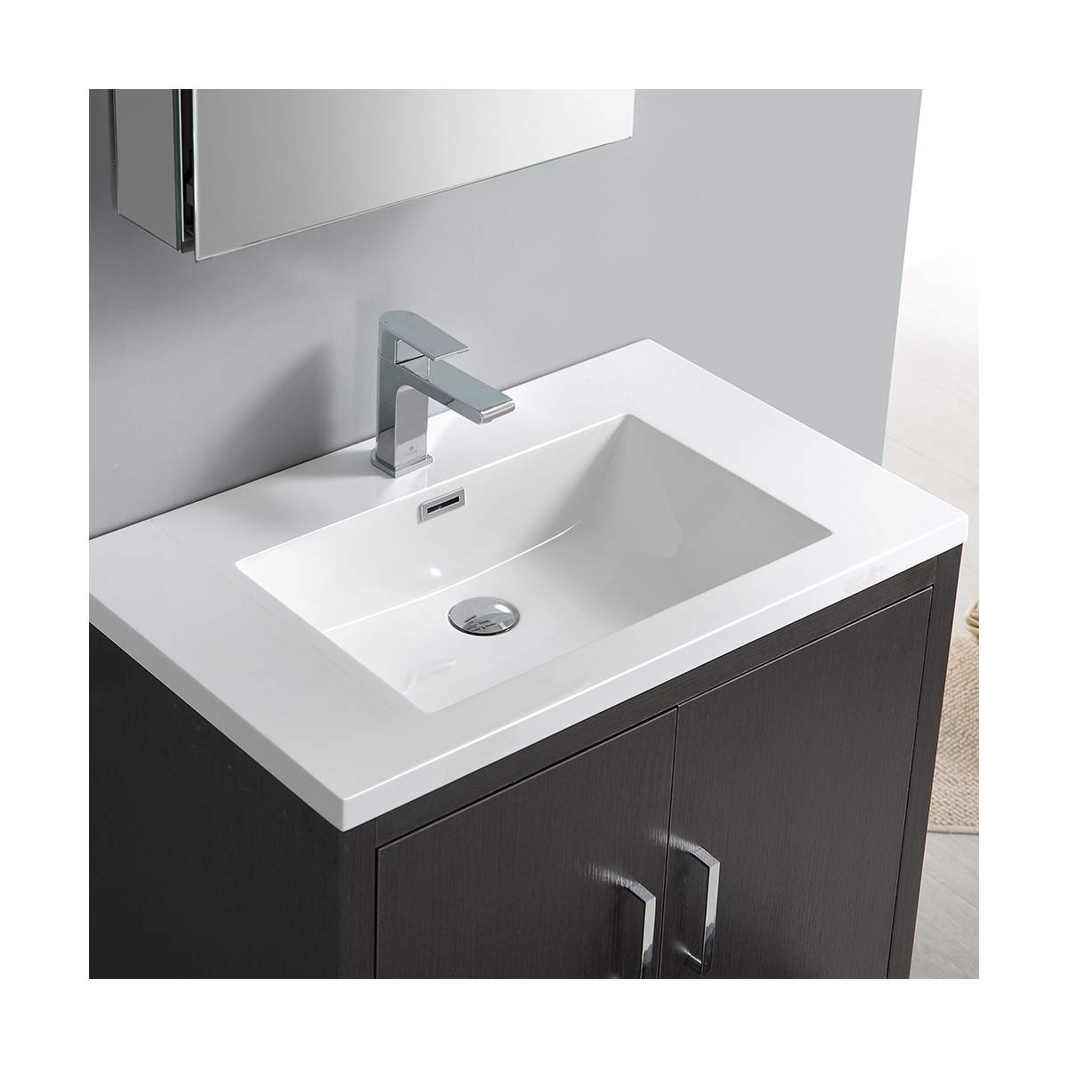 Imperia 30" Free Standing Single Basin Vanity Set with Cabinet, Acrylic Vanity Top, and Medicine Cabinet